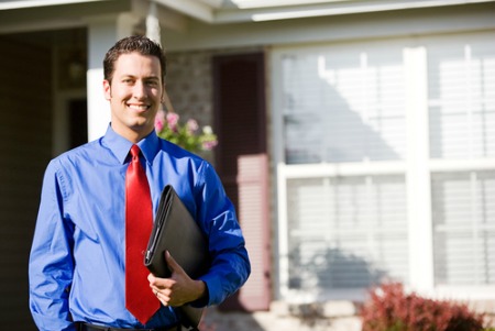 male real estate agent with briefcase